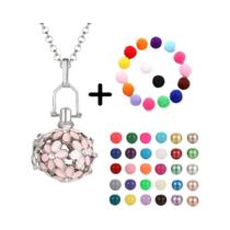 Colar Vintage Oco Com Vários Estilos, Pingente De Bola Musical, Sino De Gravidez, Locket Para Óleo