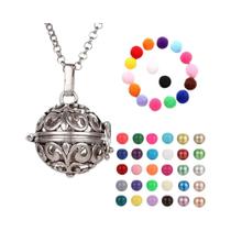 Colar Vintage Oco Com Vários Estilos, Pingente De Bola Musical, Sino De Gravidez, Locket Para Óleo