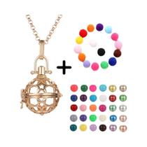 Colar Vintage Oco Com Vários Estilos, Pingente De Bola Musical, Sino De Gravidez, Locket Para Óleo