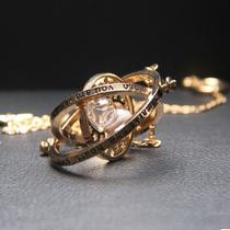 Colar Vira-Tempo Harry Potter Hermione Medalha Mágica Prisioneiro de Azkaban Dourado Giratório Colar Vira-Tempo Harry Potter Hermione Medalha Mágica Prisioneiro de Azkaban Dourado Giratório