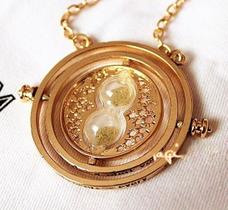 Colar Vira-Tempo Harry Potter Hermione Réplica Cinema Prisioneiro de Azkaban Cosplay Dourado Top Colar Vira-Tempo Harry Potter Hermione Réplica Cinema Prisioneiro de Azkaban Cosplay Dourado Top