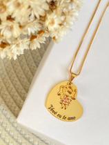 Colar vovó eu te amo pingente menina personalizado Colar vovó eu te amo pingente menina personalizado