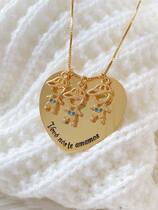 Colar vovó nós te amamos com três pingentes meninos Colar vovó nós te amamos com três pingentes meninos