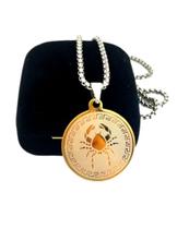 Colar Zodíaco Pingente Signo Câncer Design Grego, Astrológico