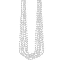 Colares Amscan Silver Metallic Bead 30 cm, pacote com 8