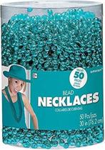 Colares Amscan Vibrant Turquoise Bead Plastic (30) x50 Colares Amscan Vibrant Turquoise Bead Plastic (30) x50