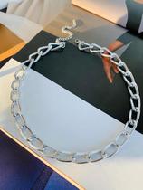 Colares banhadas a Prata tendência Maximalismo choker de correntes