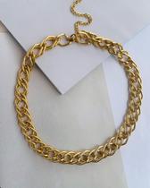 Colares banhado a Ouro colar Maxi elos tendência Maximalismo