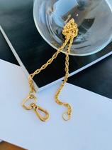 Colares banhado a Ouro Maxi elos com Mosquetão fecho frontal