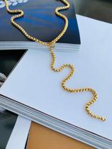 Colares Banhados a Ouro colar modelo gravata Veneziana Colares Banhados a Ouro colar modelo gravata Veneziana