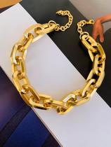 Colares banhados a Ouro tendência Maximalismo Elos GG