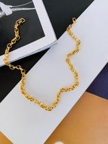 Colares banhados chocker elos português Unissex Colares banhados chocker elos português Unissex