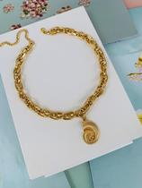 Colares Banhados colar com pingente de concha caracol Verão