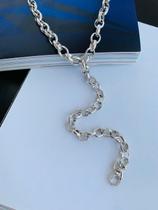 Colares banhados colar modelo Gravata elo português Maxi