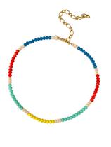 Colares chocker de miçangas coloridas mini candy colors