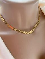 Colares chocker modelo calda de peixe folheados a ouro Colares chocker modelo calda de peixe folheados a ouro