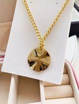 Colares chocker modelo com pingente duplo verniz italiano