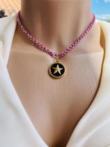 Colares chocker modelo de estrela verniz italiano Colares chocker modelo de estrela verniz italiano