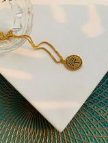 Colares chocker Plante o bem Festas de fim de Ano Folheado a Ouro