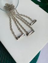 Colares chocker Sabedoria Felicidade Vitória folheado a Prata