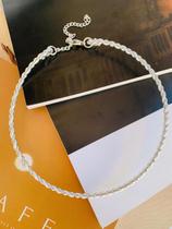 Colares choker de encaixe folheados a Ouro e a Prata modelo trançado