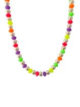Colares choker de pérolas com miçangas Neon Candy colors