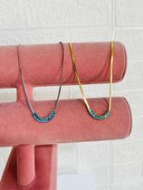 Colares choker folheado a ouro e prata modelo fita com zircônia