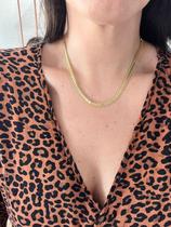 Colares choker folheado a ouro malha trabalhada Colares choker folheado a ouro malha trabalhada