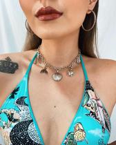 Colares choker gravata tendência Verão Conchas seres do Mar a Ouro e Prata