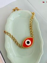 Colares choker Maxi Olho Grego Verniz Italiano Semi Joia