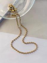 Colares Colar de strass na moda folheado Ouro e a Prata - Dondocas.Bijus