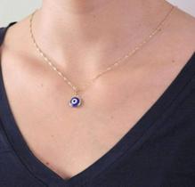 Colares Colar Gargantilha Feminino/ Masculino Pingente Cruz Fé Vida Pérola Gratidão Escapulário Folheado Dourado Prata