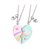 Colares De Amizade BFF Com Coração Magnético E Flor Arco-Íris Para Meninas, Presentes De Joias Colares De Amizade BFF Com Coração Magnético E Flor Arco-Íris Para Meninas, Presentes De Joias