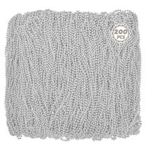 Colares de miçangas de Mardi Gras Huskein Silver 200 unidades de plástico de 84 cm