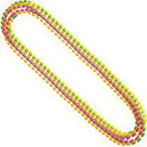 Colares de miçangas de néon Amscan de 30 cm - acessório elegante e divertido x8