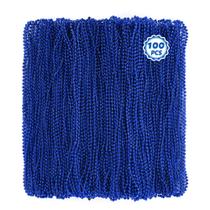 Colares de miçangas Huskein 100 peças de carnaval azul de 33 cm de plástico