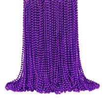Colares de miçangas SHAOQINLIN Mardi Gras roxos 144 unidades 83 cm