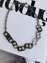 Colares em Ródio Negro folheado colar com lacres de latinha lacre Colares em Ródio Negro folheado colar com lacres de latinha lacre