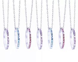 Colares Eternas Amigas Amizade Folheado A Prata - 7 Pçs