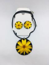 Colares Femininos e brincos em mdf conjunto afro, flores, borboleta, moda feminina