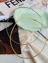 Colares gargantilha Choker Aro liso folheado a Ouro e Prata