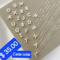 Colares letras de zirconia Colares letras de zirconia