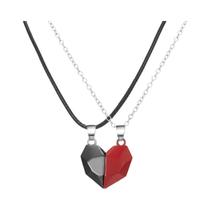 Colares Magnéticos De Coração Para Casais Femininos 2 Peças Corrente De Suéter Para O Dia Dos Colares Magnéticos De Coração Para Casais Femininos 2 Peças Corrente De Suéter Para O Dia Dos