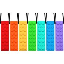 Colares mastigáveis de silicone Teether Olugu, pacote com 7 unidades sensoriais Colares mastigáveis de silicone Teether Olugu, pacote com 7 unidades sensoriais