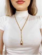 Colares modelo Gravata Biju bijuteria cadeado trabalhado