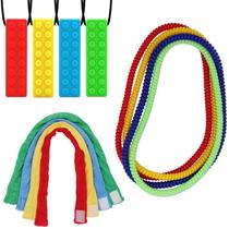 Colares para mastigar Hoaisun Sensory para crianças, pacote com 12 unidades, autismo e TDAH Colares para mastigar Hoaisun Sensory para crianças, pacote com 12 unidades, autismo e TDAH