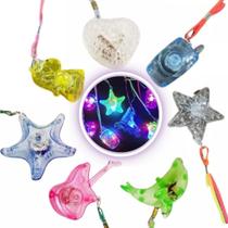 Colares Piscas para Festas - Pacote de 20 Unidades Neon