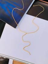 Colares semi joia a Ouro colar modelo gravata delicada minimalista