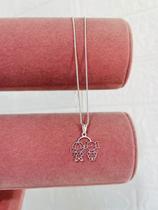 Colares semi joia prata 925 e ouro 18k modelo filhos menina e menino e casal