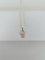 Colares semi joia prata 925 e ouro 18k modelo vazado filhos